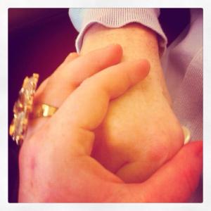 Holding Dad's Hand in the nursing home